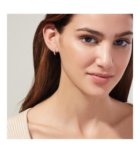 Pave Huggie Hoops - Suzanne Medium