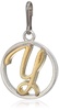 Alex and Ani Women's Initial Y Two Tone Charm Sterling Silver, Expandable