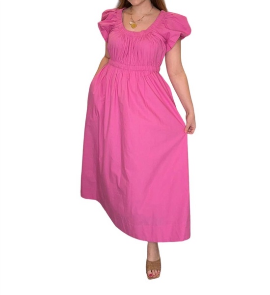 melanie midi dress in orchid poplin