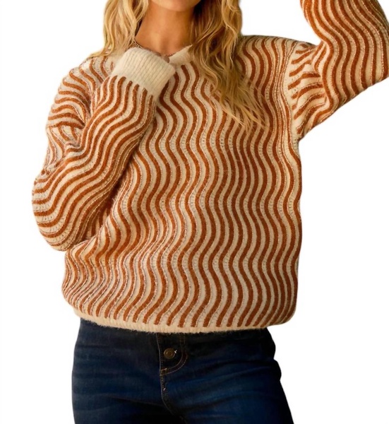 when you waver sweater in brown multi