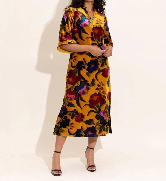 arabesque jerry dress in yellow