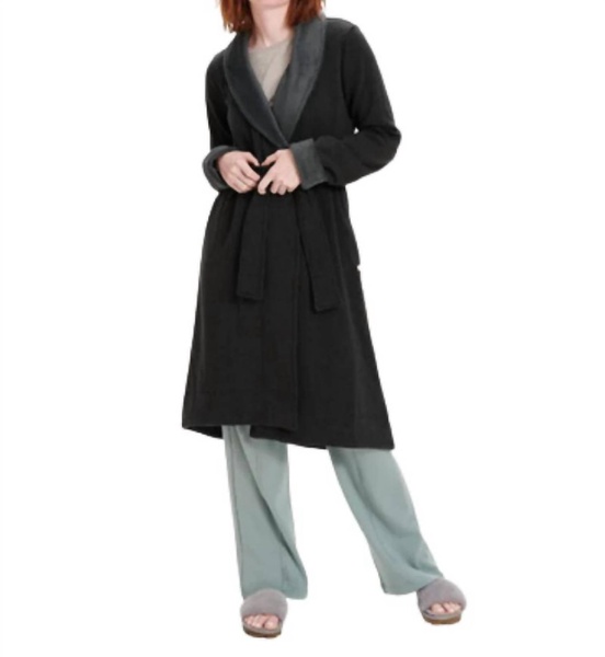 duffield ii robe in black bear heather
