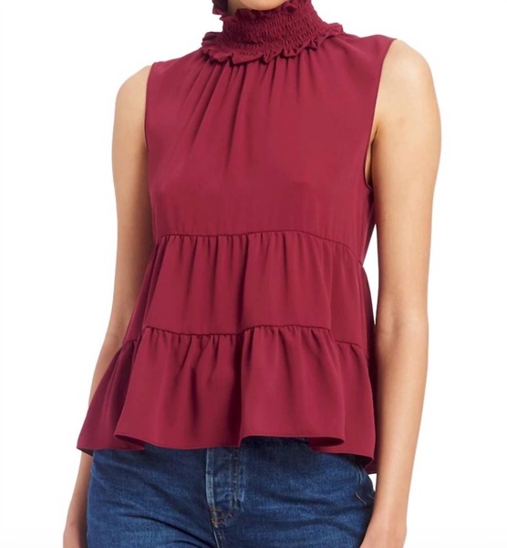 nadia top in malbec