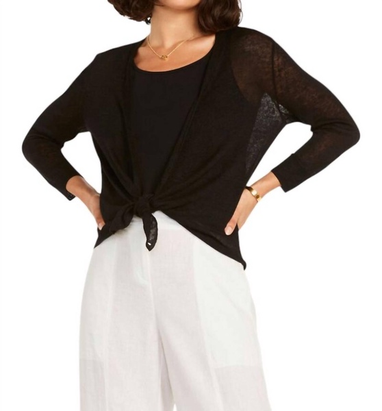4 way cardigan in black onyx