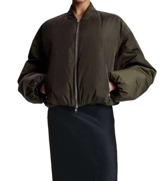zane jacket in deep olive