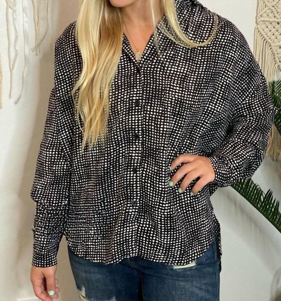 dot blouse in iconic black
