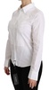 Dolce & Gabbana  White Collared Long Sleeve Polo Shirt