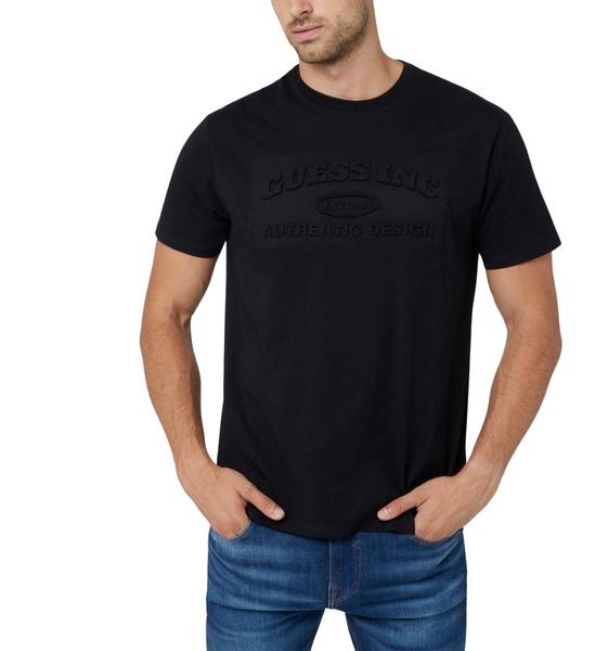 GUESS Men's Short Sleeve Club Logo Tee
