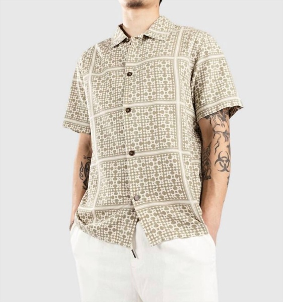 tile short sleeve shirt in sage