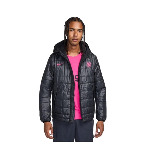 Men's Black Chelsea Third Synthetic Filled Fleece Lined Full-Zip Jacket