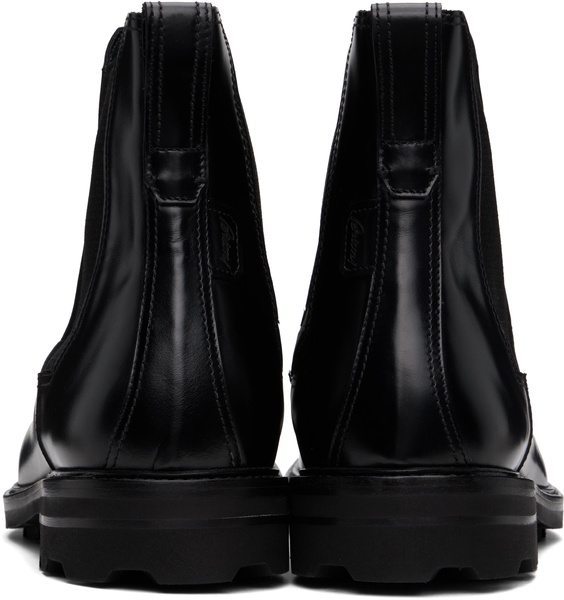 Black Oiled Calf Leather Chelsea Boots