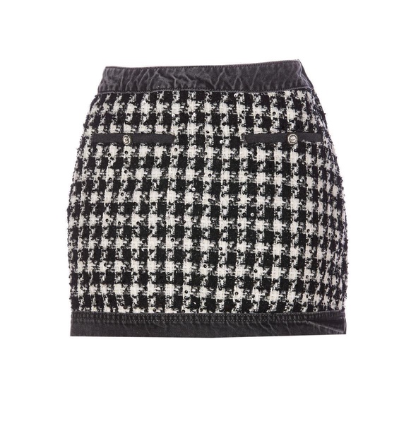 Mini Houndstooth Skirt