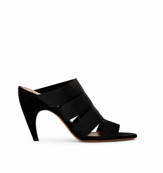 elastic mules in noir
