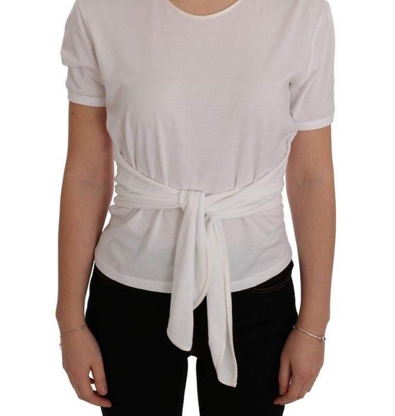 Dolce & Gabbana  White Cotton Silk T-Shirt