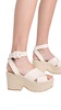lyla leather espadrilles in cream