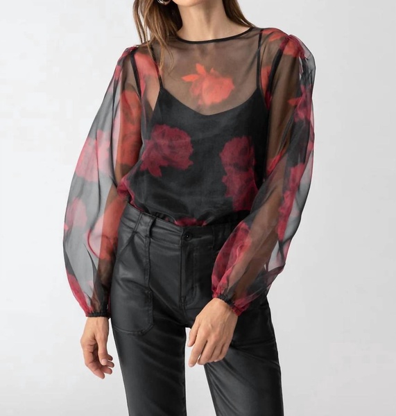 moody sheer blouse in moody rose