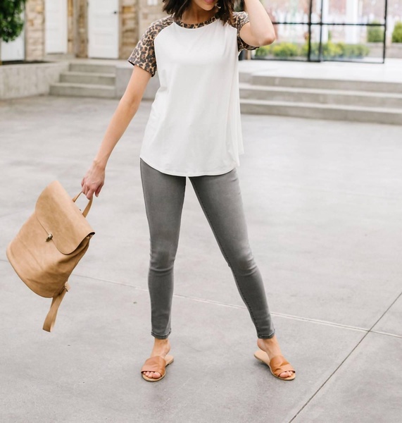 live a little raglan top in ivory
