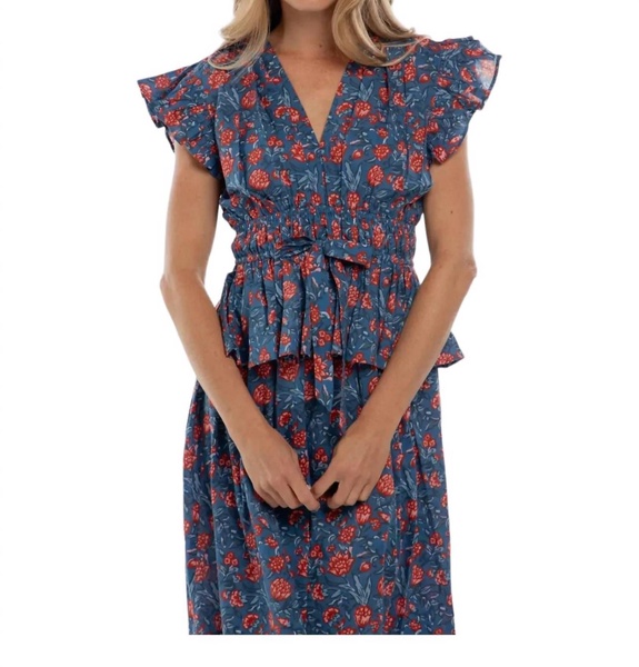 willow top in blue