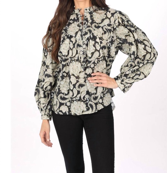 sam long sleeve top in onyx