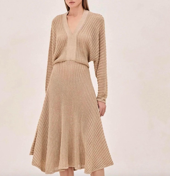 heida dress in gold