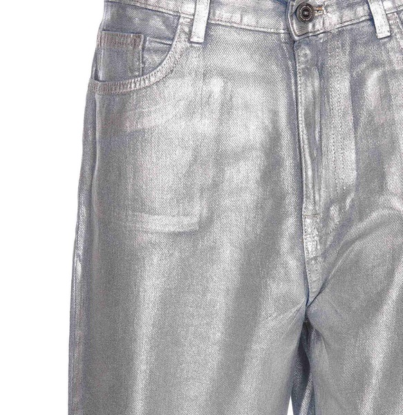 Metallized Boyfriend Jeans