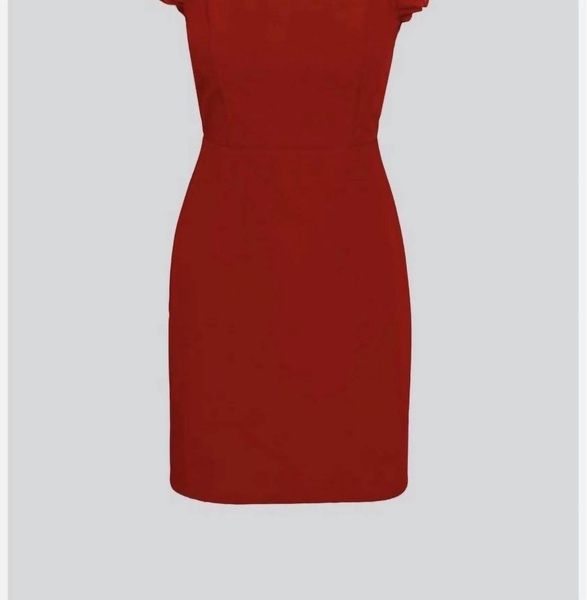 women's claudia organza ruffle bodycon mini dress in red