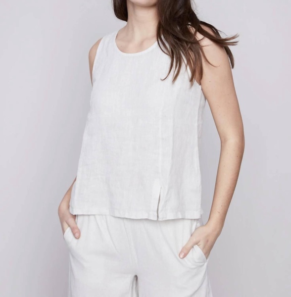 linen shell top in natural