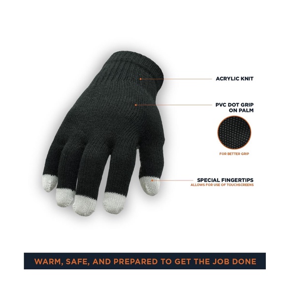 Men's Touchscreen Gloves - Warm & Durable with Conductive Fingertips
