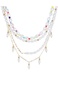 Layered Beaded Pearl Necklace