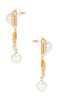 Gold Pearl Shell Earrings