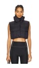 Extreme Cropped Gold Rush Puffer Vest