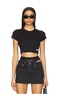 Hotfix Cropped Short Sleeve Crewneck Tee
