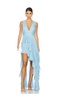 Holly Asymmetrical Ruffle Midi Dress