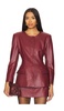 Leather Padded Contoured Blazer