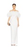 Lola Blanc Strapless Feather Gown