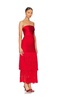 Draped Bustier Dress With Crochet