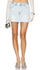 Low Rise Mini Denim Skirt