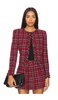 Kidman Jacket in School Girl Plaid Bright Ruby
