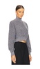 Cropped Sweater With Embossed Logo