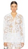 x REVOLVE Cara Embroidered Button Down Blouse