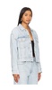 Zipped Sleeve Rounded Trucker Jacket
