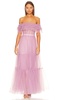 Off Shoulder Tiered Gown