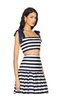 Quinn Striped Top in Navy & White
