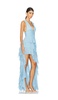 Holly Asymmetrical Ruffle Midi Dress