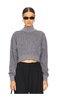 Cropped Sweater With Embossed Logo