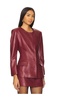 Leather Padded Contoured Blazer