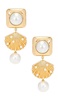 Gold Pearl Shell Earrings