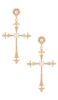 Grace Drop Cross Earrings