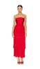 Draped Bustier Dress With Crochet