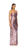 Farah Sequin Strapless Gown